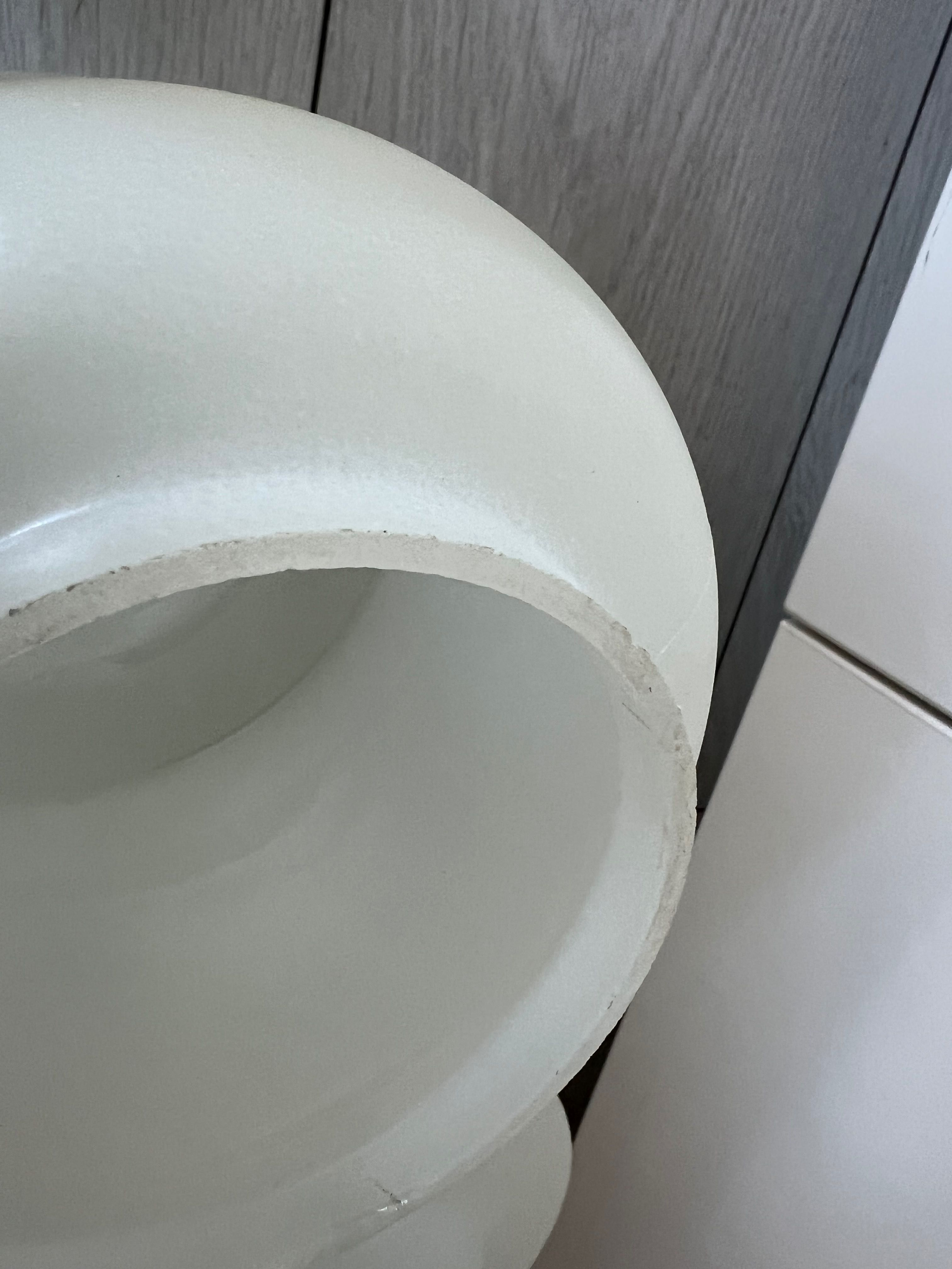 Szklane klosze do lampy / 3 sztuki / białe