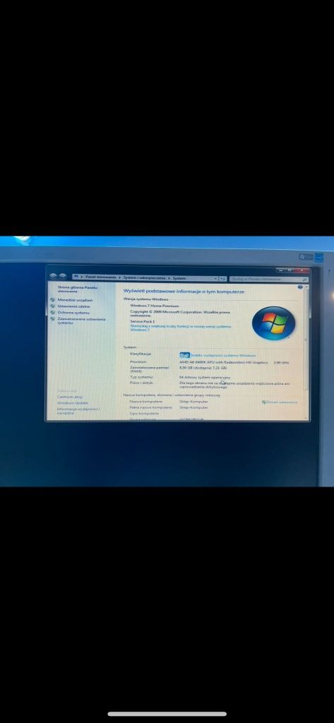 Komputer sparwny z legalnym Windowsem AMD 111GB