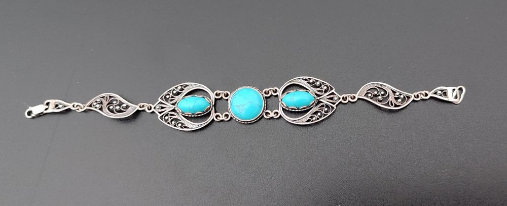 Серебряный браслет 925 скань