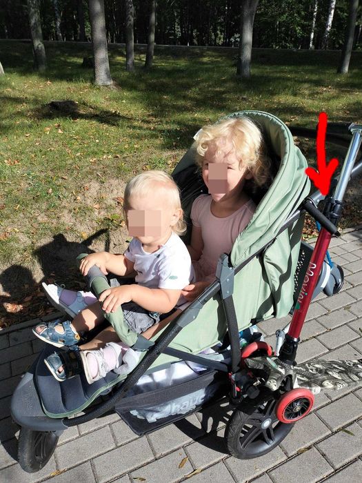 Hauck wózek spacerowy terenowy składany 3kołowy  śpiworek  mufka