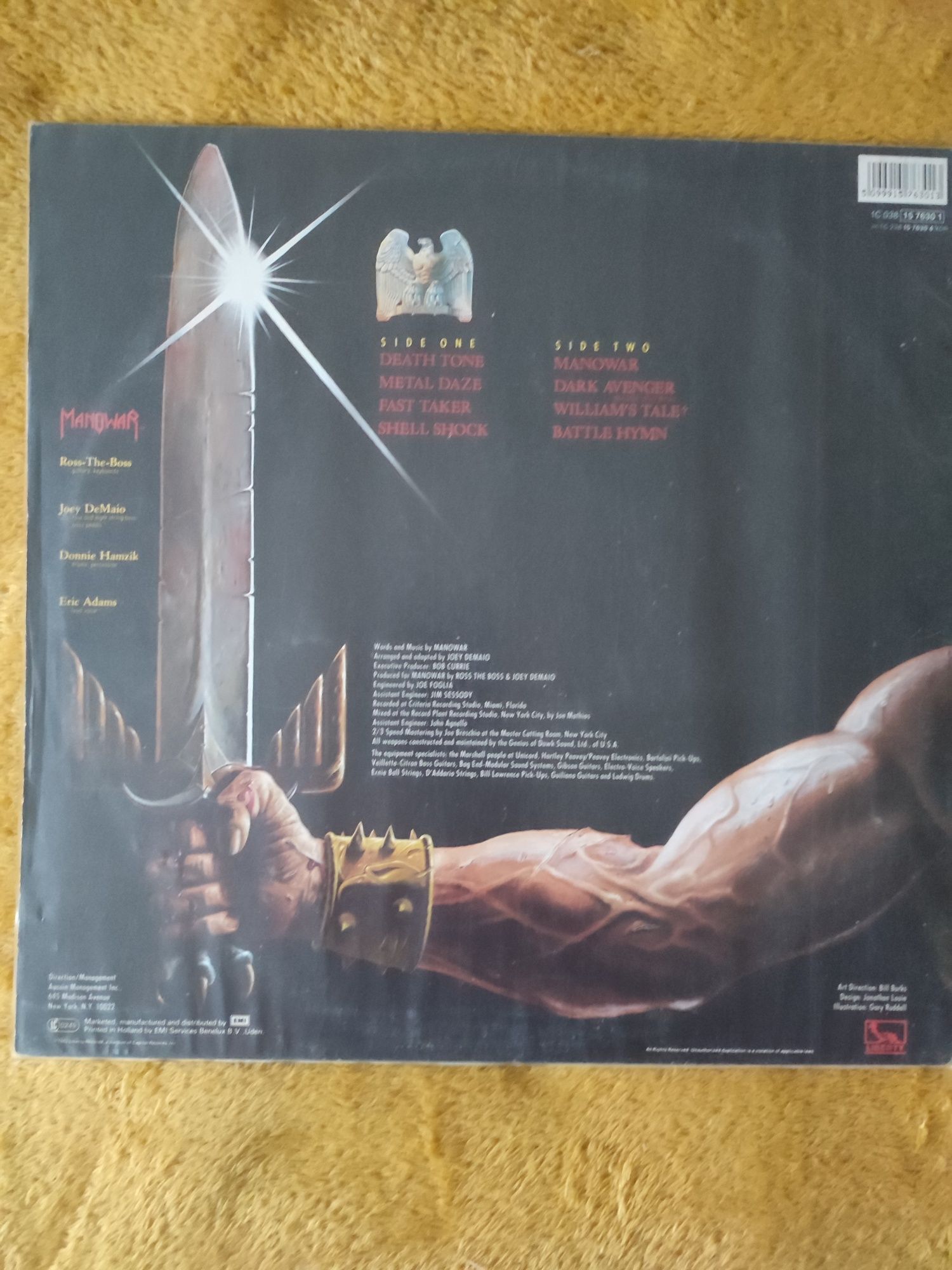 Вiнiлова платiвка Manowar - Battle Hymns - 1982.