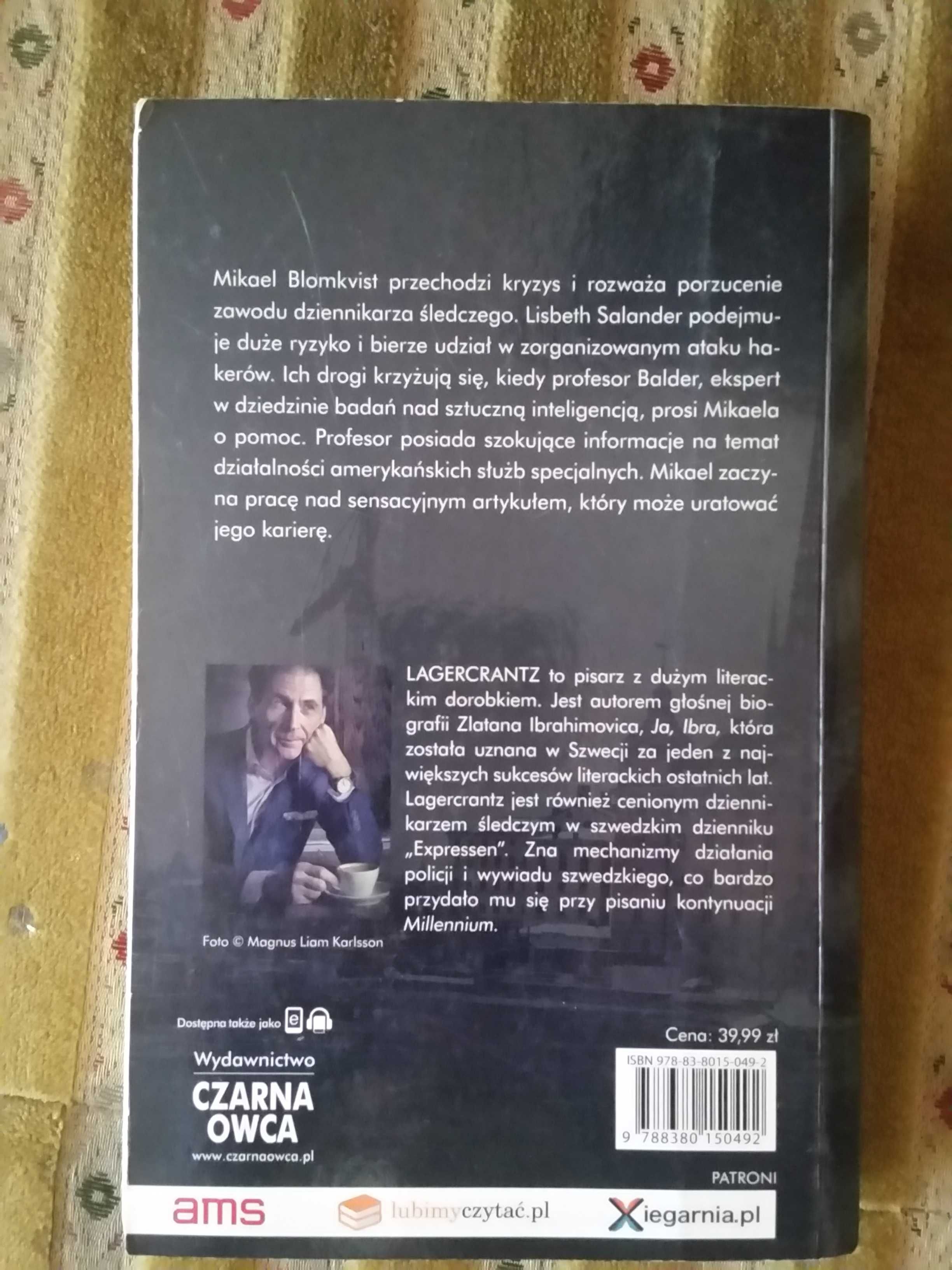 David Lagercrantz Co nas nie zabije Millennium książka