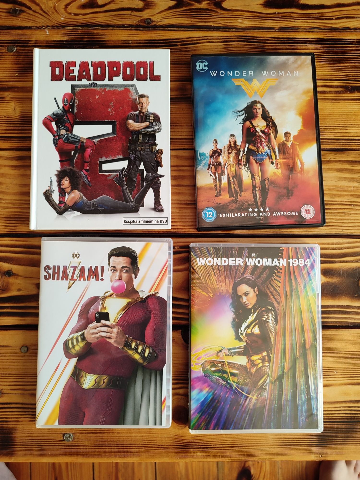Filmy - 4 sztuki - Shazam, Deadpool 2, Wonder Woman