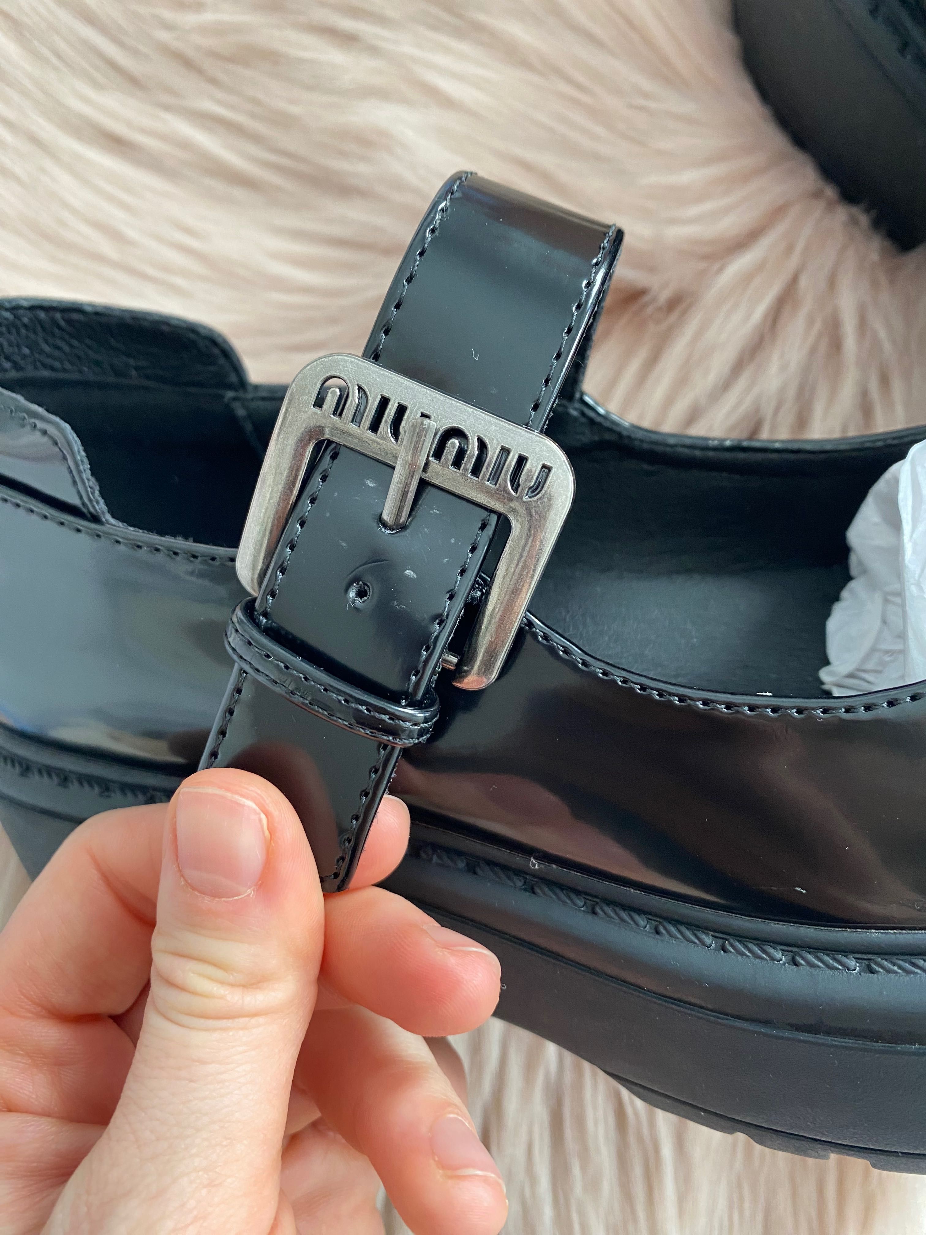 Loafersy buty miu miu nowe mokasyny 36 mary jane