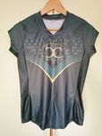 Koszulka, T-shirt sportowy, lycra, czarna, złota, rozm. S