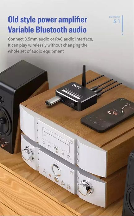 Bluetooth 5,0 цифро-аналоговый преобразователь. AUX, ресивер, Toslink