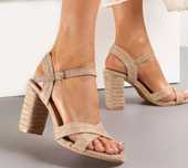 Buty sandały słupku 37 plecione
