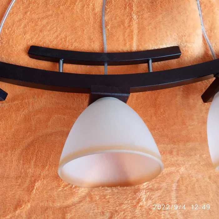 żyrandol lampa wisząca w stylu azjatyckim drewniany Japonia