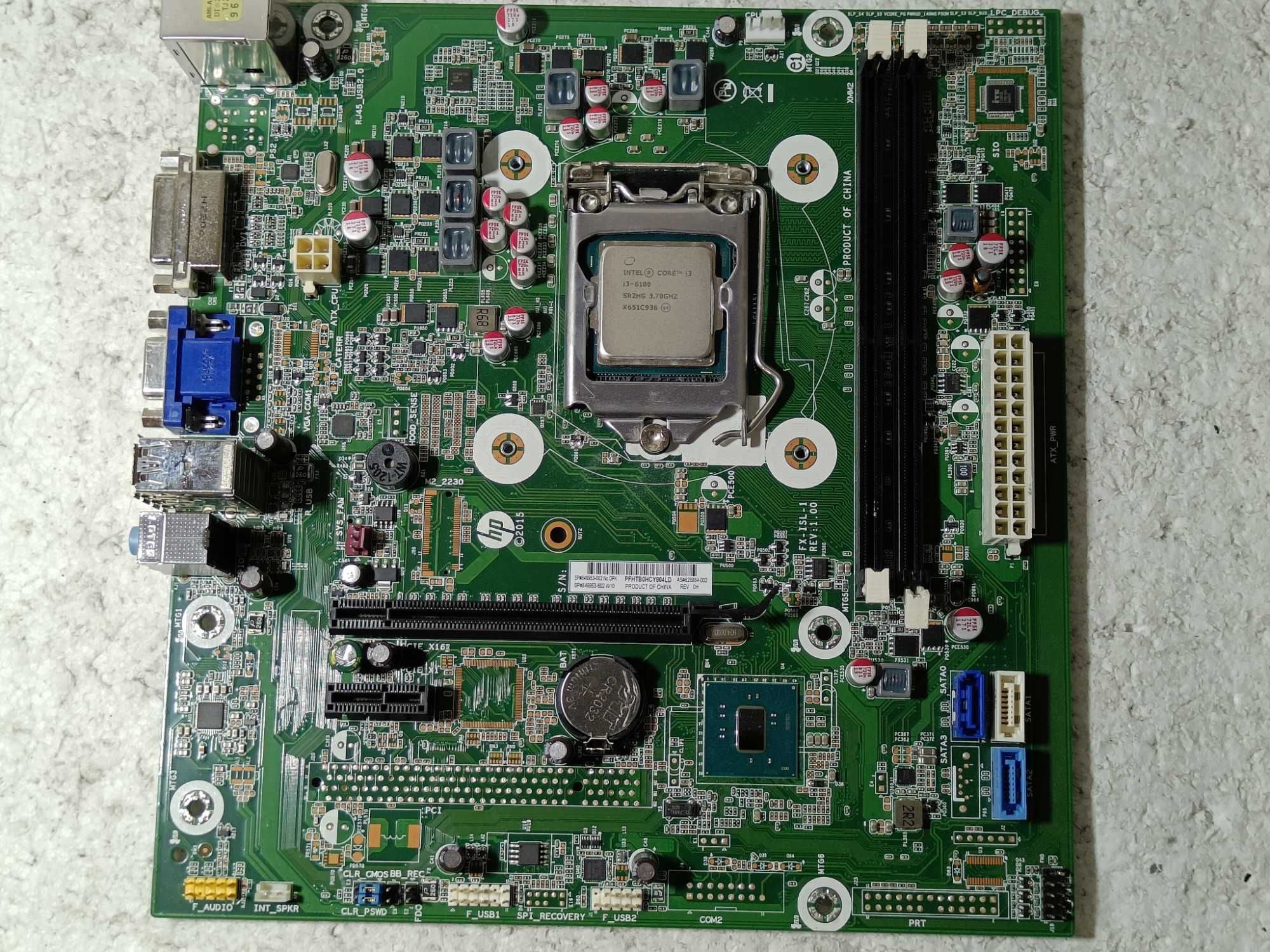 Комплект Материнська плата HP 280 G2 MT + процесор i3-6100 LGA1151
