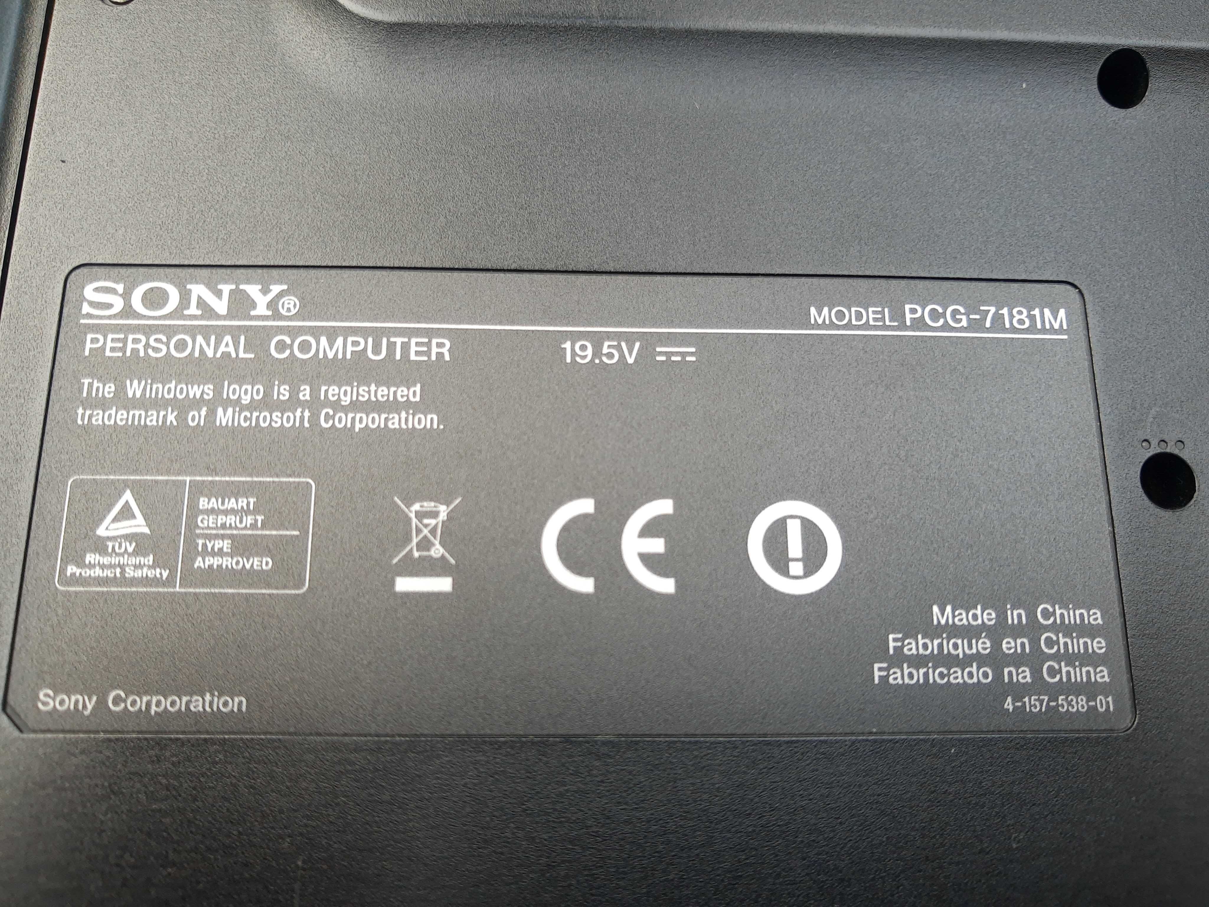 Laptop Sony Vaio PCG-7181M VGN-NW21SF