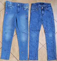 Spodnie jeans 2 pary rozmiar 122-128 cm