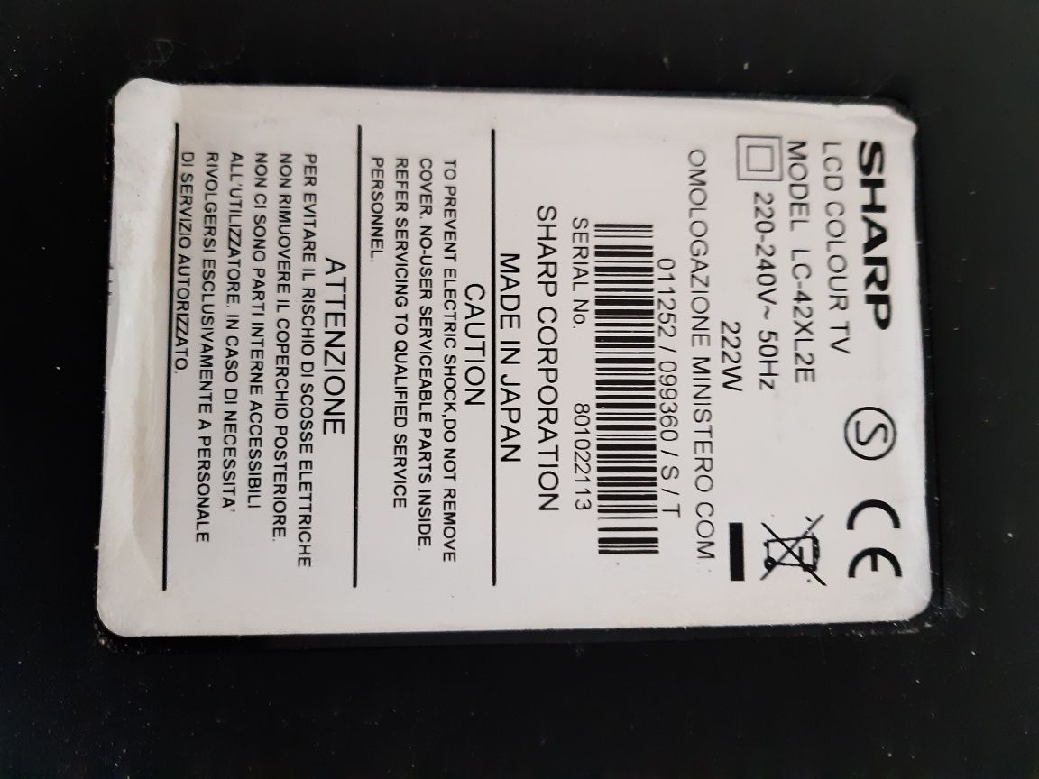 Sprzedam telewizor Sharp LC-42XL2E uszkodzony