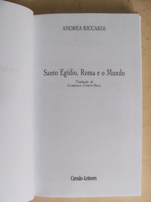 Santo Egídio, Roma e o Mundo de Andrea Riccardi