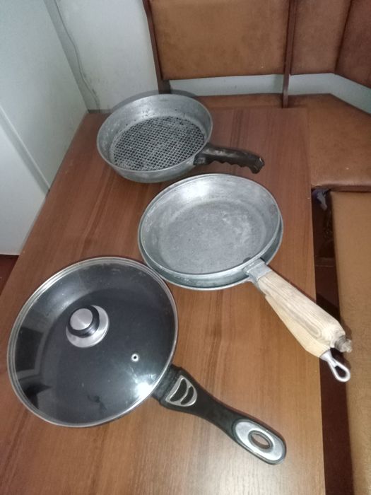 Сковорода пательня велика 32 см з скляною кришкою. Антипригарне