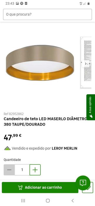 3 Candeeiros teto bege