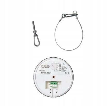 RONDSON HPO-50BL/N Głośnik wiszący biały kolumna sferyczna sufitowy50W
