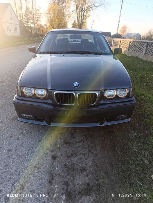 BMW E36 318i sedan1997r,manual,H&R,fiordgrau,skóra,klima,
