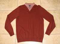 Мужской трикотажный свитер кофта NEXT с вшитым воротником 48-50 L