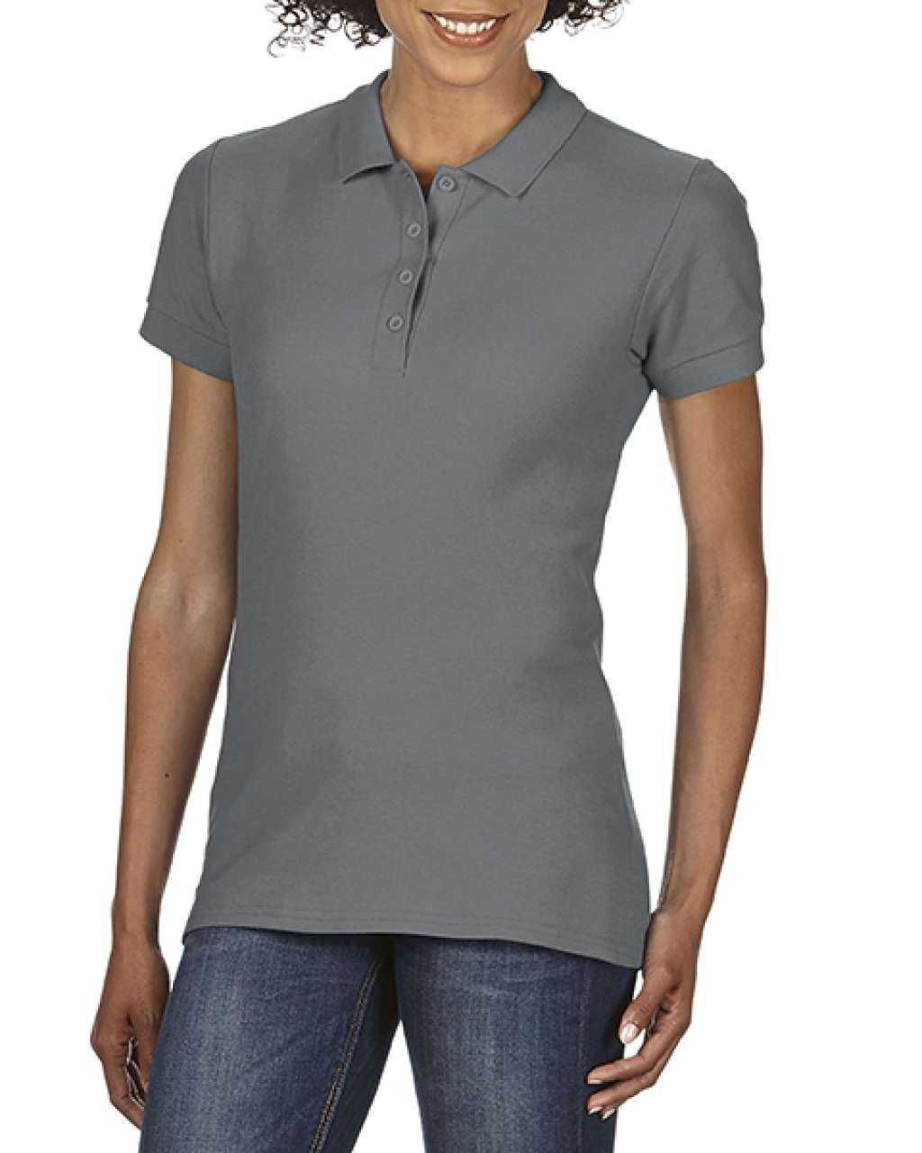Polo damskie GILDAN Softstyle Double Pique charcoal XXL