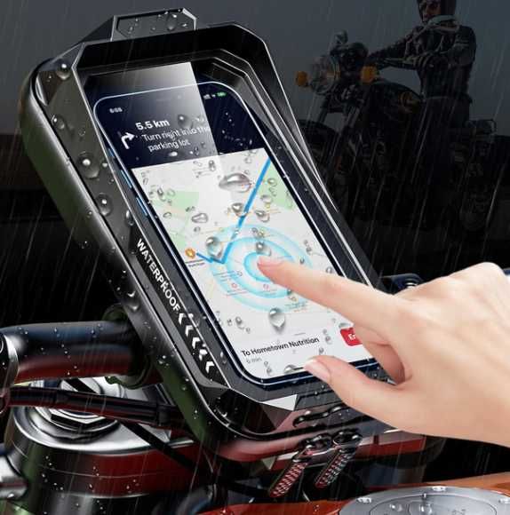 Wodoodporny uchwyt na telefon do motocykla 360° uchwyt na smartfon