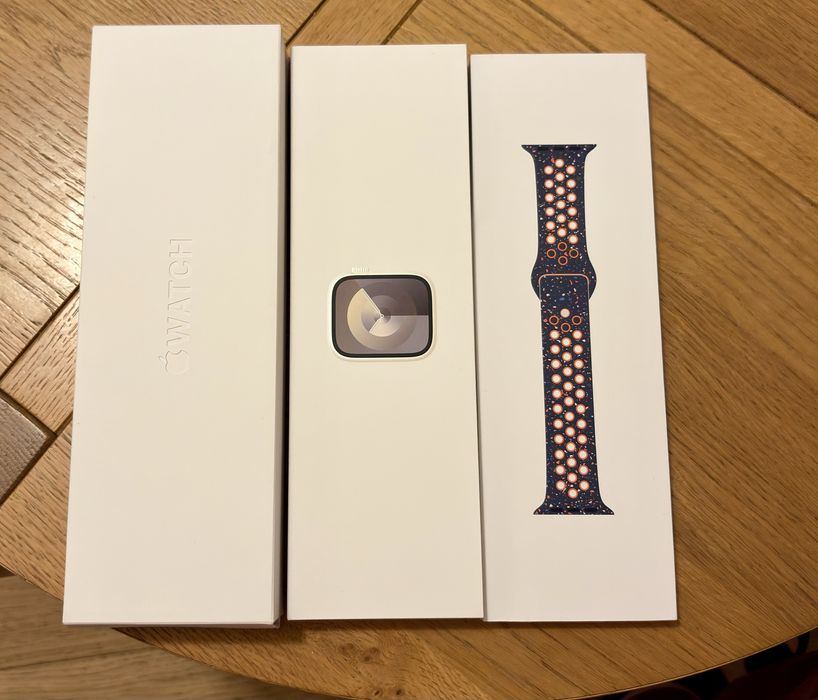 Apple Watch S9 GPS 45mm Starlight Aluminium + pasek Nike+ jak nowy!