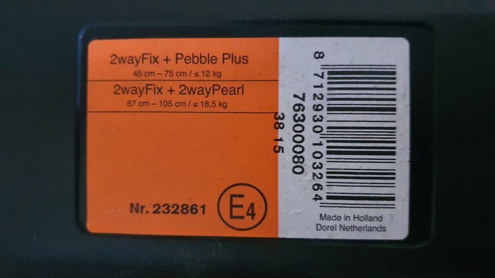 Najbezpieczniejszy fotelik samochodowy Maxi-Cosi 2Waypearl 9-18Kg + Ba