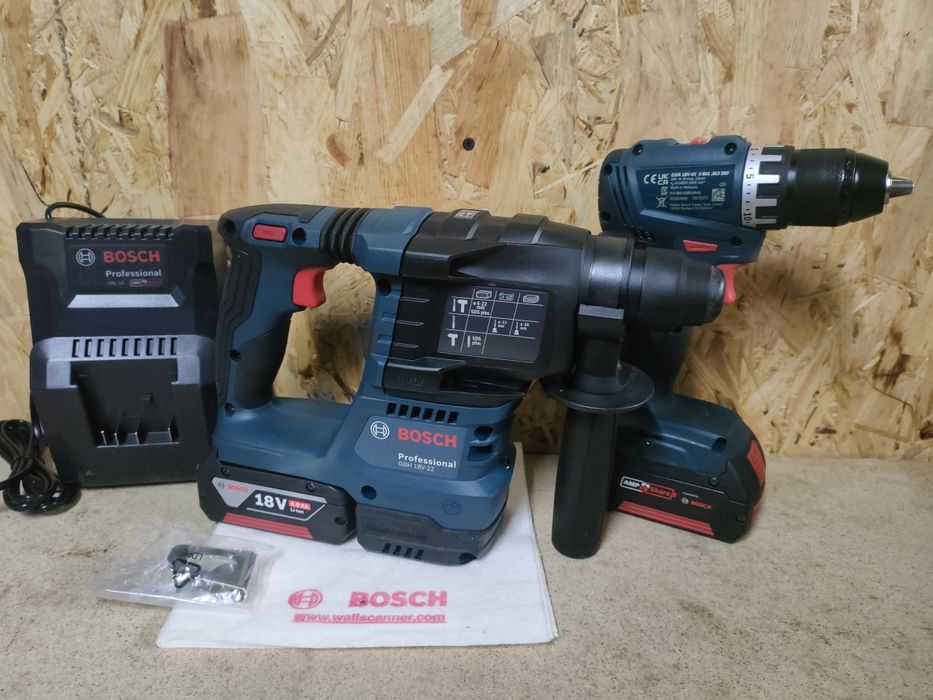 Młotowiertarka Bosch GBH 18 v 22+ wiertarko-wkrętarka GSR 18v-45