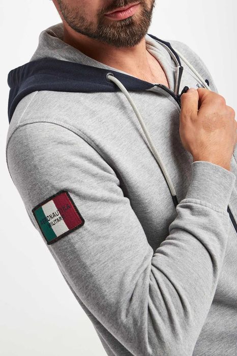 Aeronautica Militare Bluza z kapturem 231FE1783F488 szara