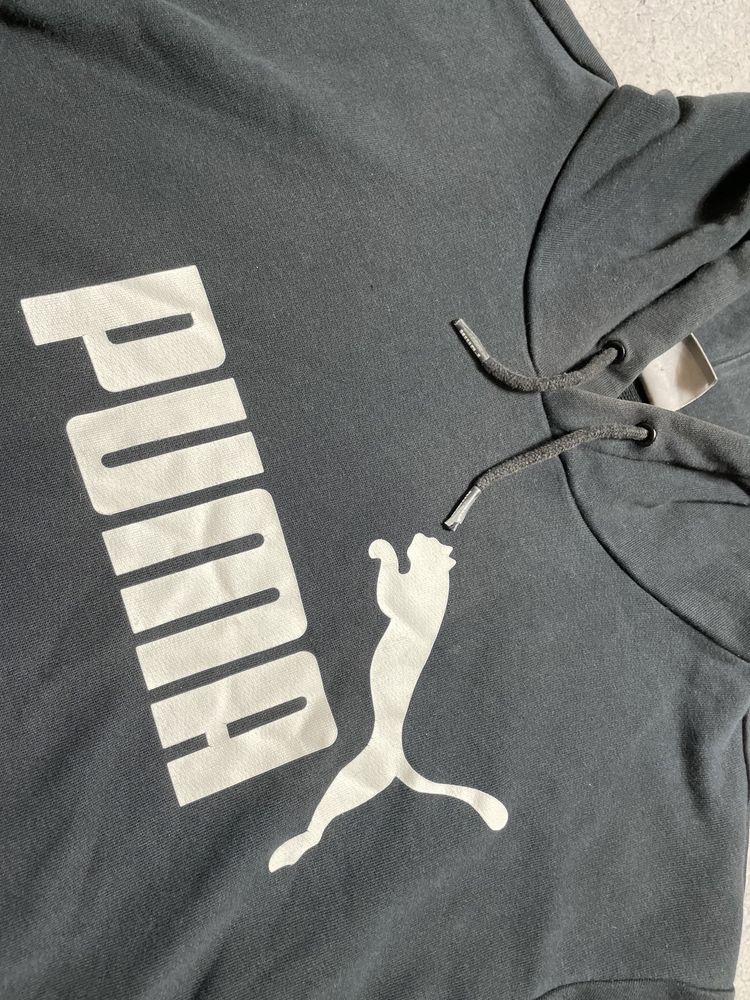 Мужская Кофта Худи Puma С Большим Логотипом Черная Оригинал Идеал M