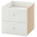Wkład z 2 szufladami, biały kallax IKEA Nowy w kartonie 4 szt