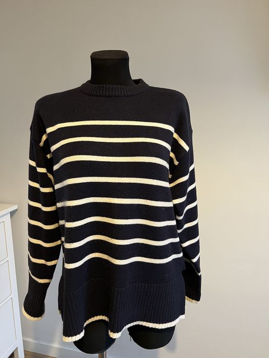 Светер Reserved, темно синій у білу смужку, розмір S