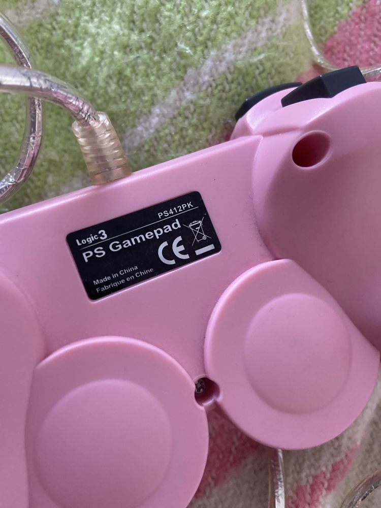 Comando Playstation 1 e 2 Rosa Logic3