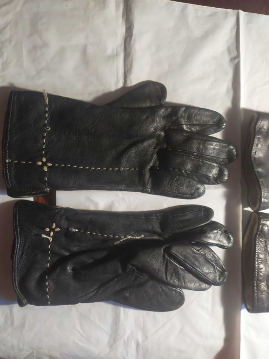 Перчатки кожаные  на узкую женскую руку (1пара-85грв)