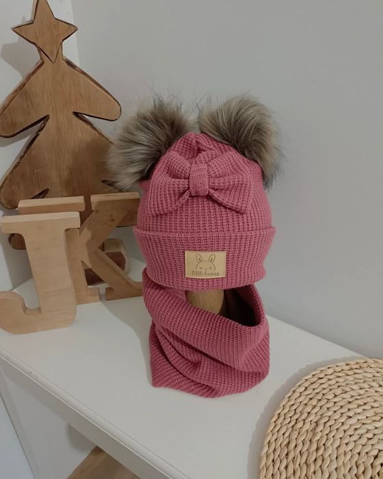 Zimowe zestawy handmade podszyte polarem