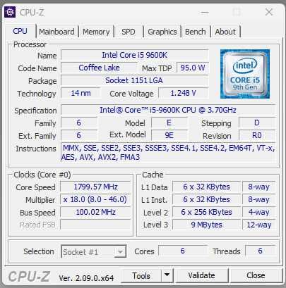 Intel i5 9600K + MSI Z390 gaming plus + gammax 400