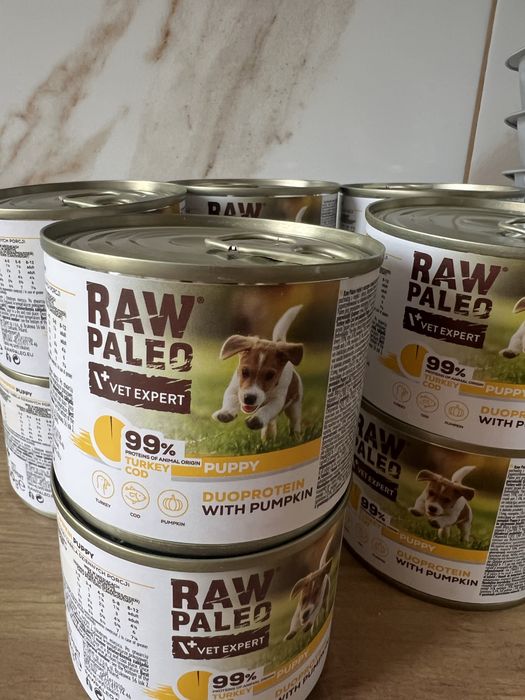 Raw Paleo Puppy Indyk z dorszem i dynią dla szczeniat