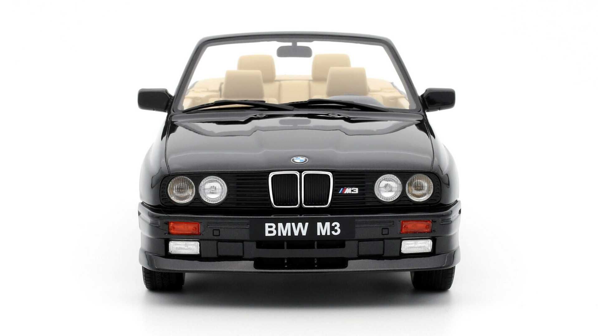 Model 1:18 Otto BMW M3 (E30) convertible 1989 diamond black metallic