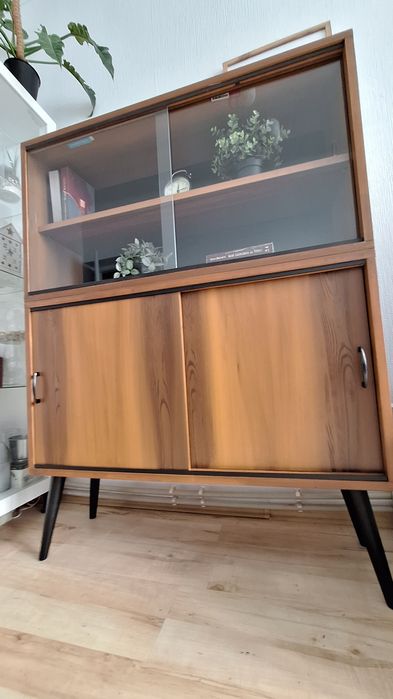 Biblioteczka witryna komoda prl loft po renowacji