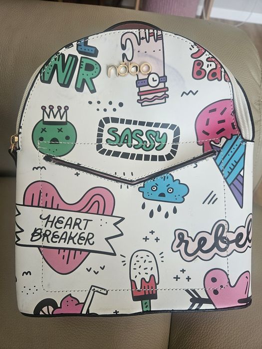 Plecak nobo z napisami, młodzieżowy