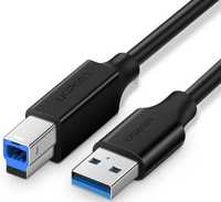 Kabel do Skanera monitora USB A-B 3.0 1.8m czarny (3szt)