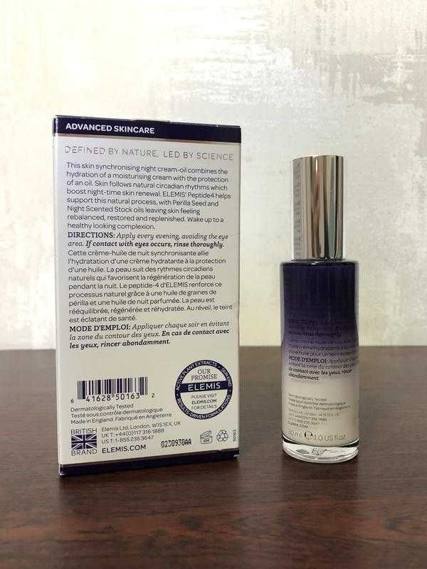 Elemis нічна крем-сироватка peptide4 night recovery cream-oil, 30 ml