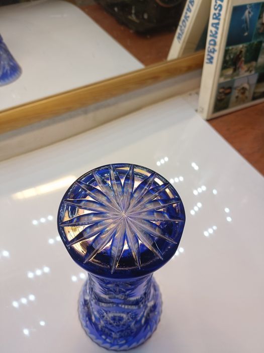 Wazon kryształowy niebieski Racibórz