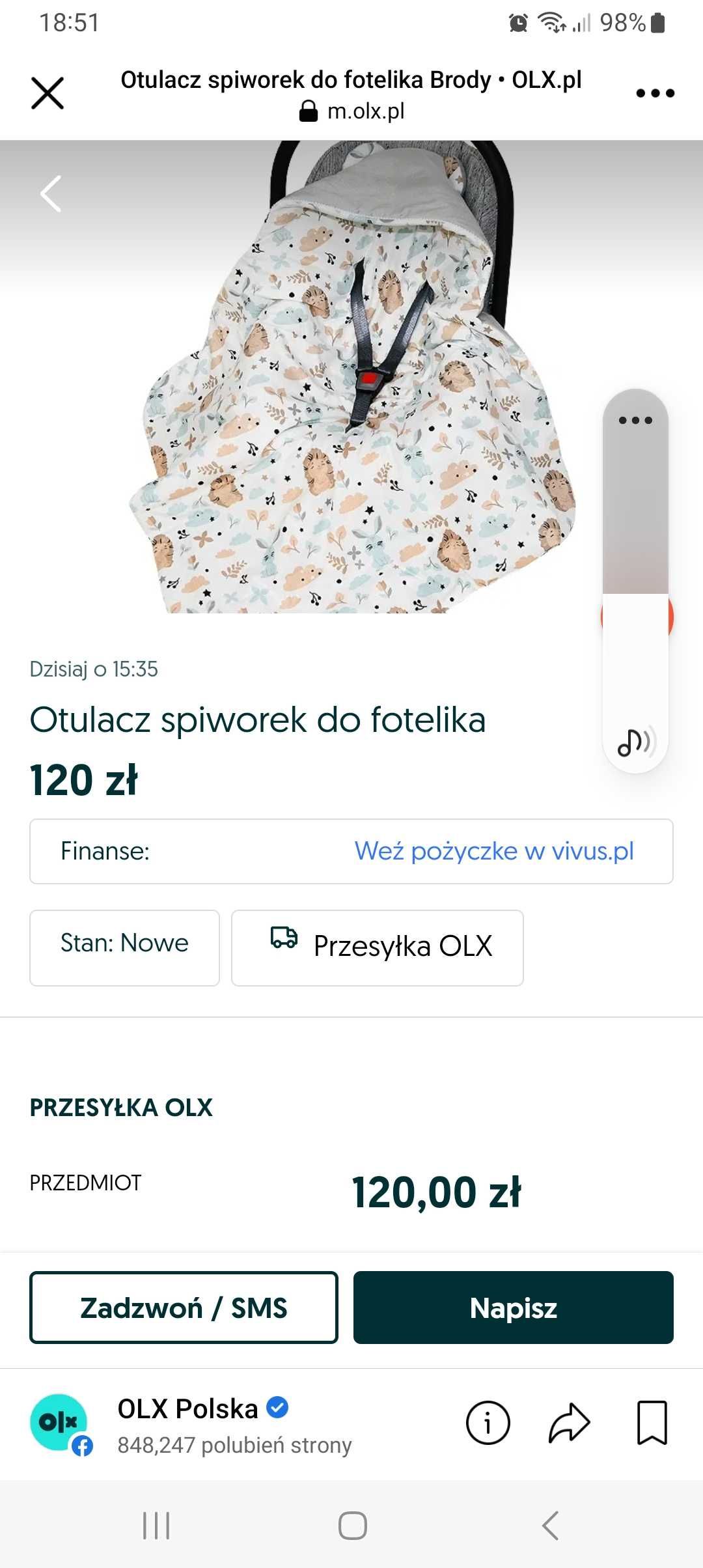 Kocyk śpiworek do fotelika