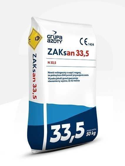 Saletra ZakSan 33,5%N worki 50kg hurtownia Częstochowa nawozy azot