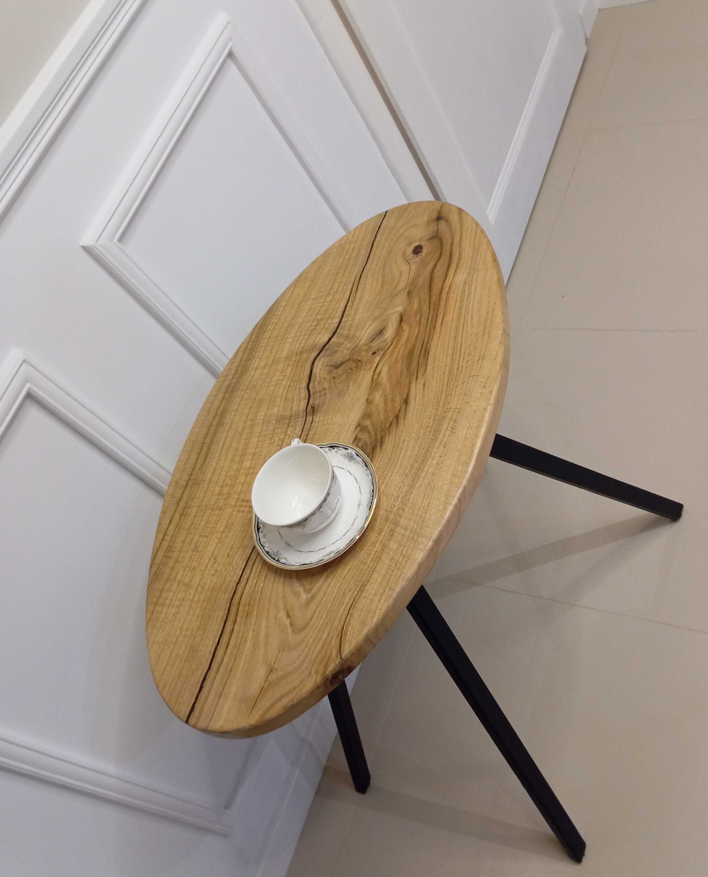 stolik kawowy dębowy konsola loft