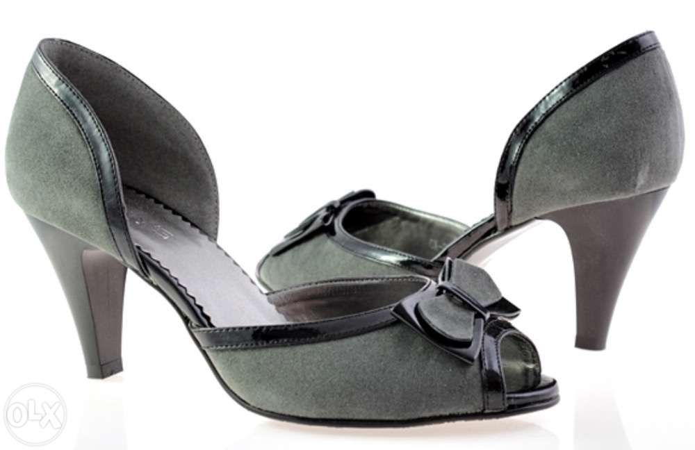 Piękne Szare czółenka, Szpilki R.39 Nowe