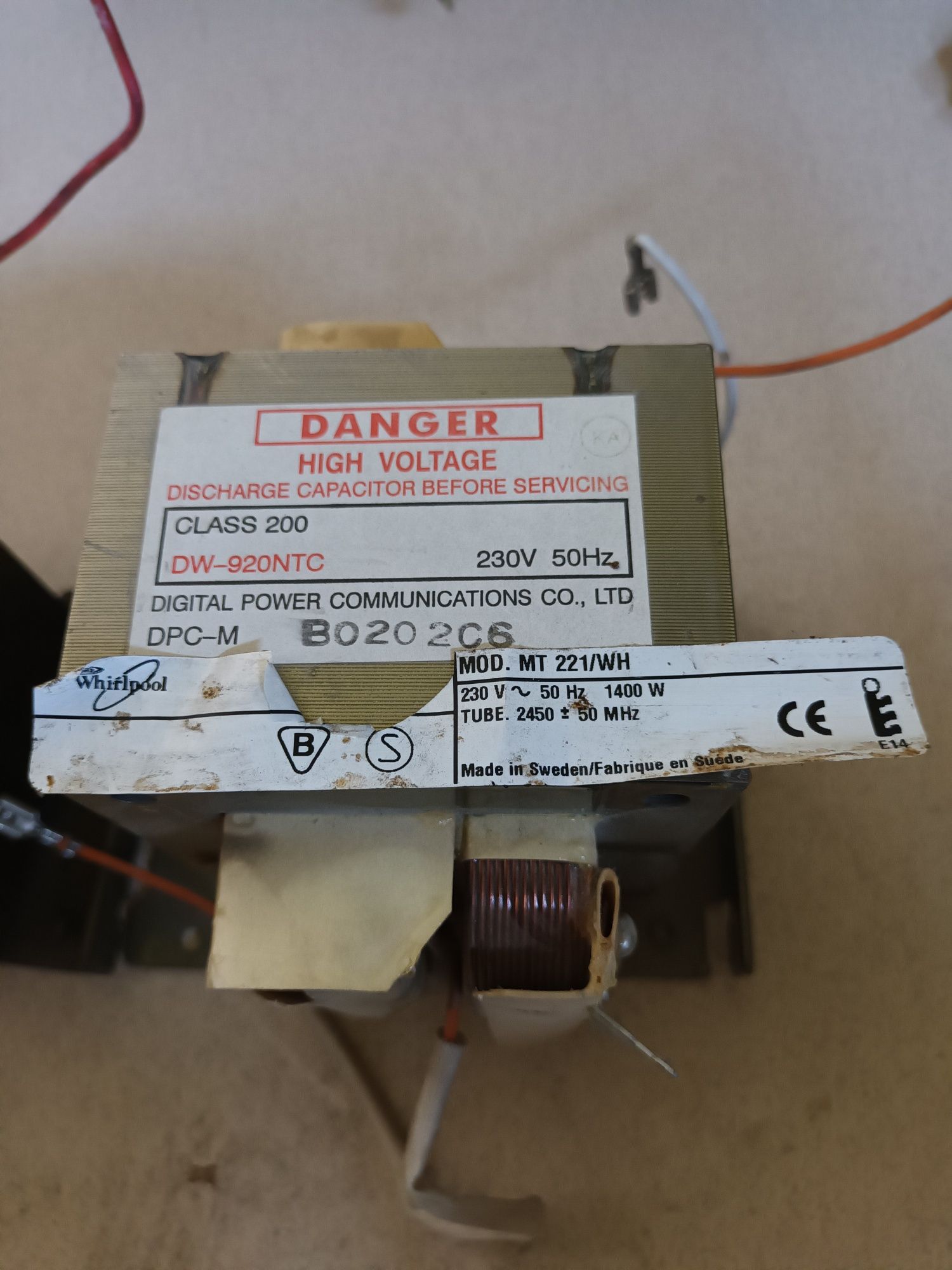 Transformator DW-920NTC 900W 2 sztuki mikrofalówka zgrzewarka