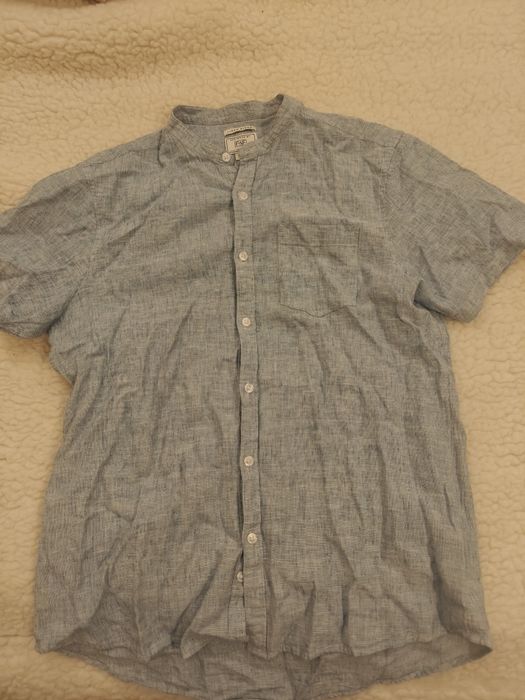 Koszula F&F ze stójką lniana, bawełniana M/L