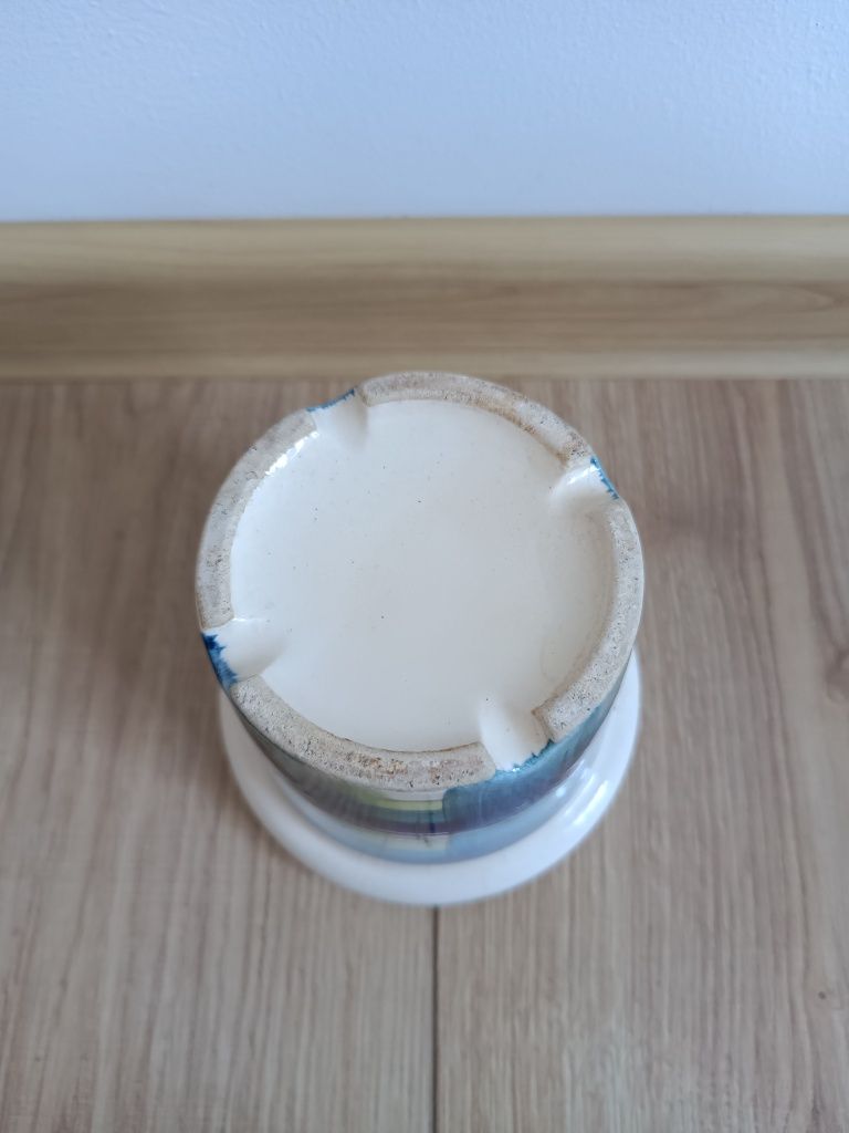 Osłonka ceramiczna w niebieskie wzory szer. 12,5 cm