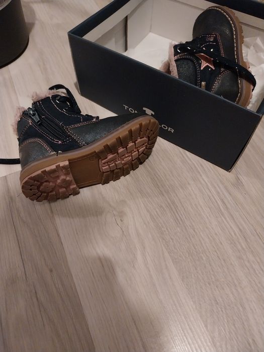 Buty dziecięce zimowe, skórzane, Tom Tailor